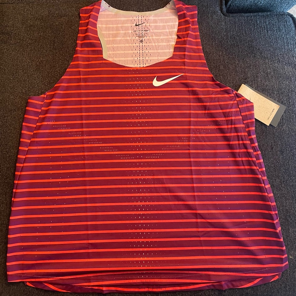 Nike Dri-Fit ADV Aeroswift Women’s Red Running Singlet Size Extra Large